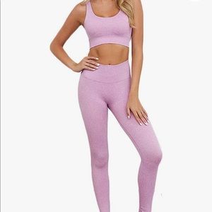 2 piece ribbed workout set. Size S.